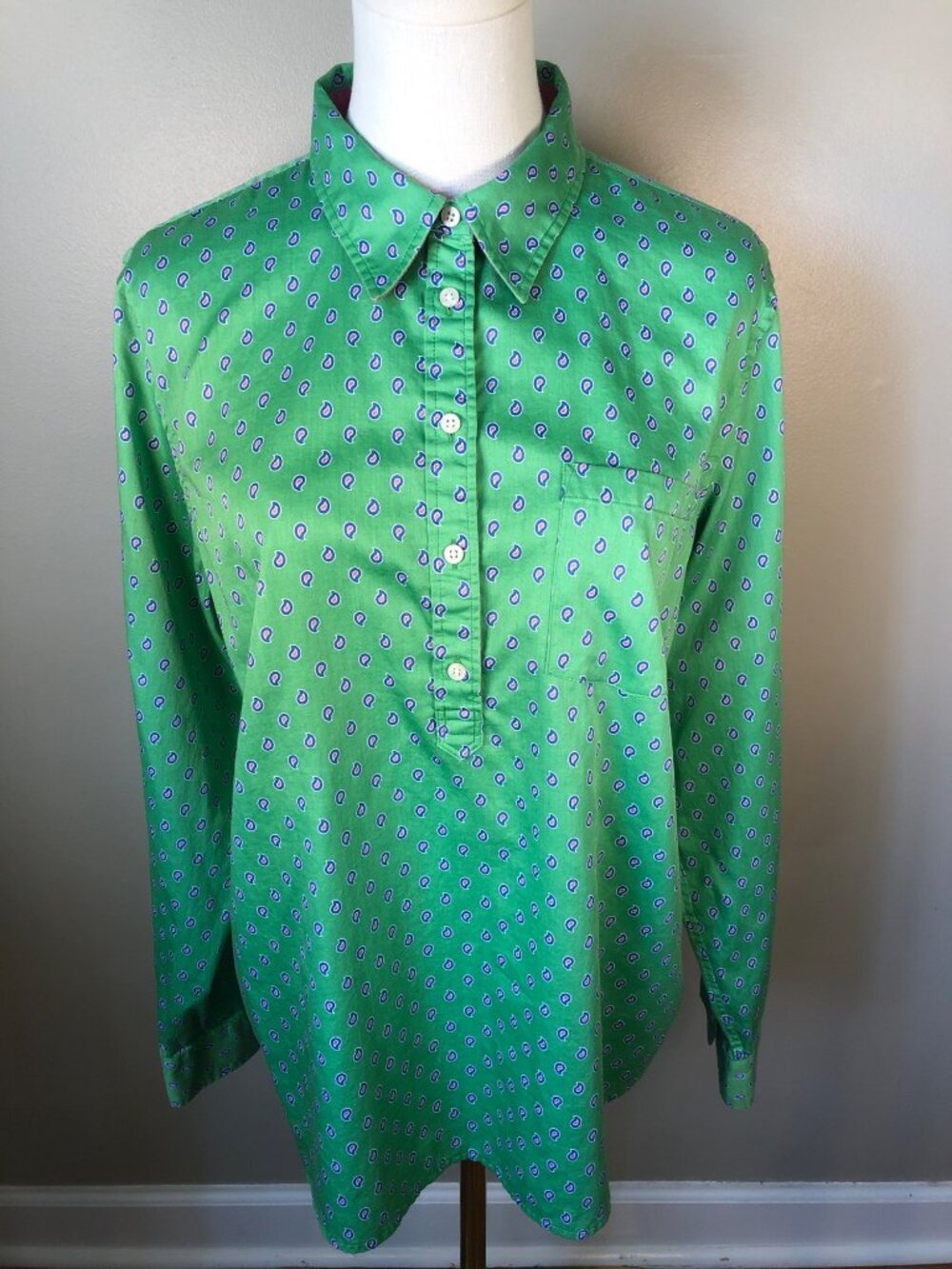 Lauren Ralph Lauren Cotton Green Pullover Polished Preppy Size XL - Picture 2 of 13
